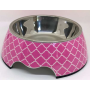 Cutesy Pink - Cutie Ties Dog Bowl - Medium