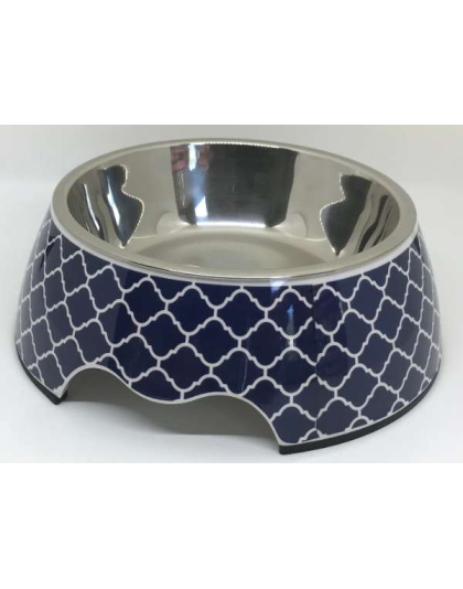 Modern Navy - Cutie Ties Dog Bowl - Medium