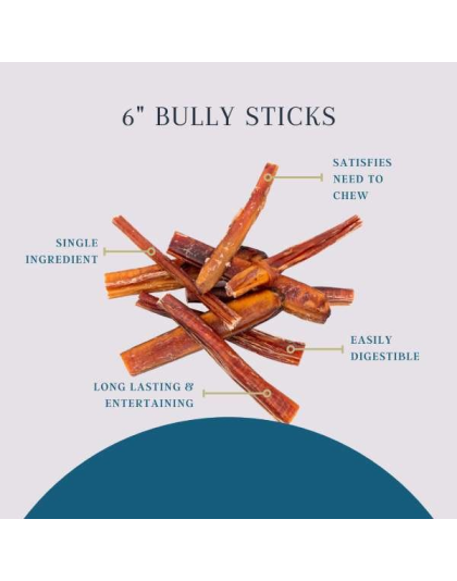 Platinum Pet Treats - Bully Sticks - 8oz - 6"
