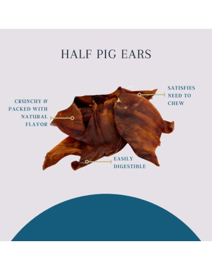 Platinum Pet Treats - Half Pig Ear (Pack of 25)