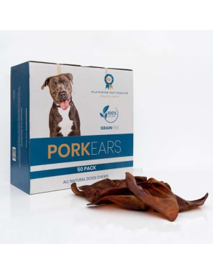 Platinum Pet Treats - Super Pig Ears (Pack of 50) - 50 Pack