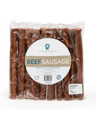Platinum Pet Treats - The Sausage: Beef (Pack of 10)