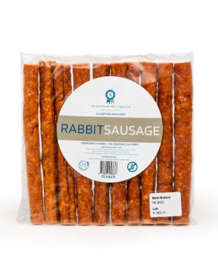 Platinum Pet Treats - The Sausage: Rabbit (Pack of 10)
