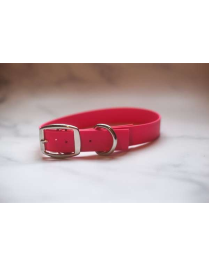 Red - Biothane Buckle Dog Collar - Small/Medium 12-14 inches