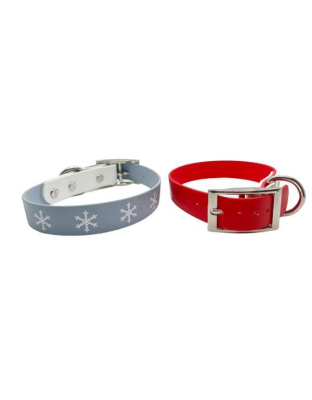 Snowflake - Biothane Buckle Dog Collar - Medium 13-15 inches
