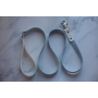 Pastel Blue|White - Biothane Leash - Two Toned - Style 2 - 4 ft
