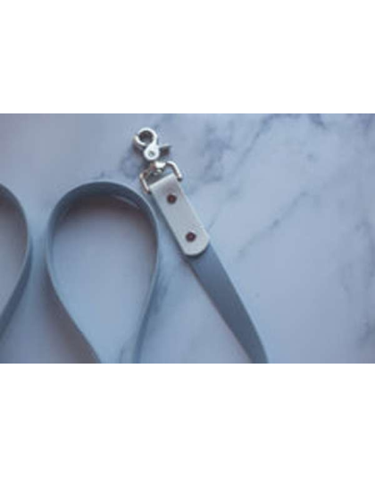 Pastel Blue|White - Biothane Leash - Two Toned - Style 2 - 4 ft