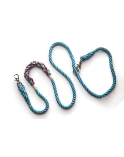 Blue - Hands Free Multifunctional Dog Leash - 8 ft - End to End