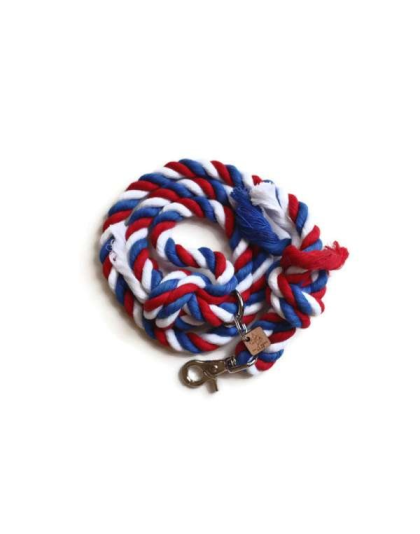 American  - Knotted Rope Dog Leash - Traffic Lead (2 ft)