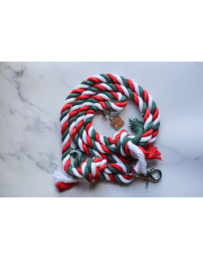 Christmas  - Knotted Rope Dog Leash - 5 ft