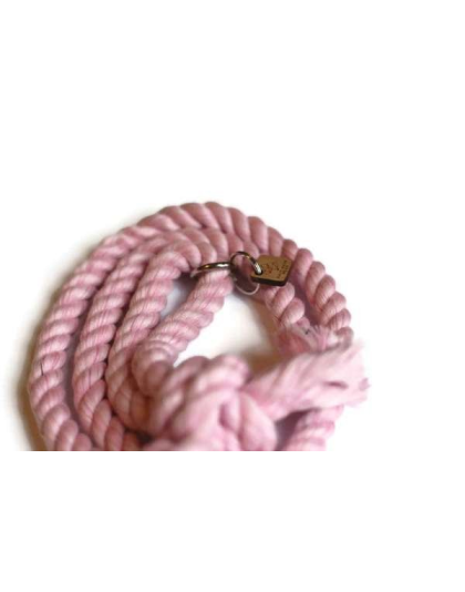 Light Pink - Knotted Rope Dog Leash - 4 ft