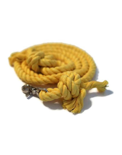 Yellow  - Knotted Rope Dog Leash - Traffic Lead (2 ft)