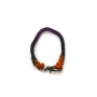 Black, Orange, and Purple  - Rope Dog Collar - 17 inches