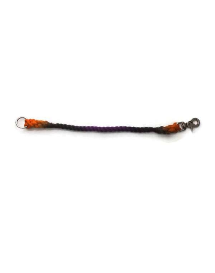 Black, Orange, and Purple  - Rope Dog Collar - 17 inches