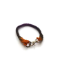 Black, Orange, and Purple  - Rope Dog Collar - 27 inches