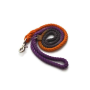 Black, Orange, and Purple  - Rope Dog Leash - 6 ft