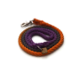 Black, Orange, and Purple  - Rope Dog Leash - 6 ft