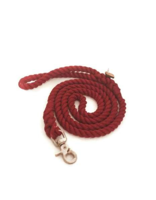 Burgundy  - Rope Dog Leash - Traffic Lead (2 ft)