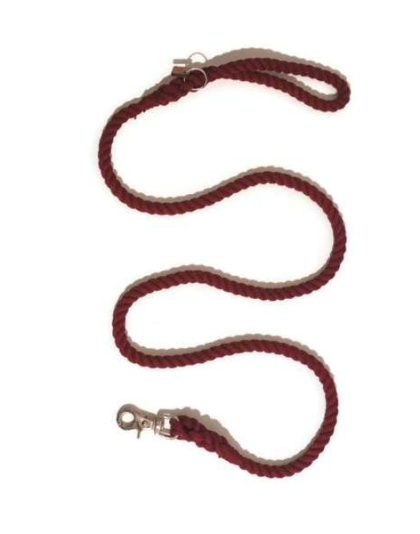 Burgundy  - Rope Dog Leash - Traffic Lead (2 ft)
