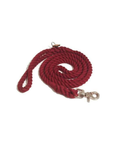 Burgundy  - Rope Dog Leash - Traffic Lead (2 ft)