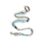 Grey and Aqua 2 - Rope Dog Leash - 4 ft