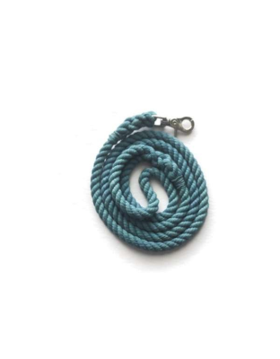 Teal  - Rope Dog Leash - 4 ft