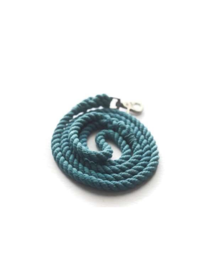 Teal  - Rope Dog Leash - 4 ft