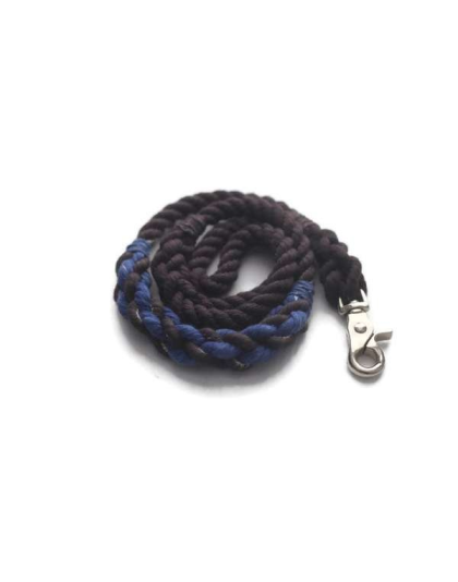 Thin Blue Line  - Rope Dog Leash - 4 ft