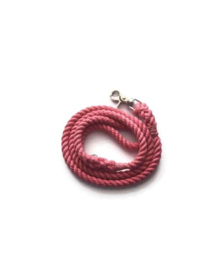 Pink - Single Color Rope Dog Leash - 5 ft