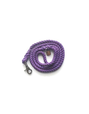 Purple - Single Color Rope Dog Leash - 4 ft
