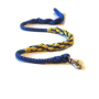 Blue with Yellow  - Weave Rope Dog Leash - Traffic Lead (2 ft)