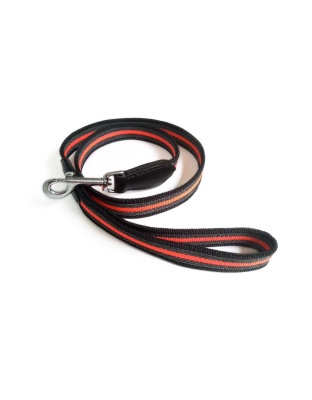 Black  Line - Reflective Anti-Slip Snap Leash (6ft x 1 in) - 6ft x 1 in