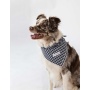 Navy Gingham  - Buddy Dog Bandana - L