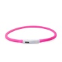 Pink - Silicone Cuttable LED Illuminated Dog Collar - USB Rechargeable
