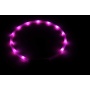 Pink - Silicone Cuttable LED Illuminated Dog Collar - USB Rechargeable
