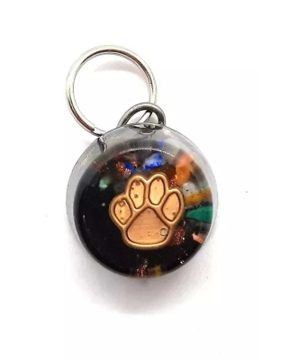 PawPrint - Split Ring - EMF 5G protection Pet Charm Cat/Sml Dog with Split Ring - 1 ounce