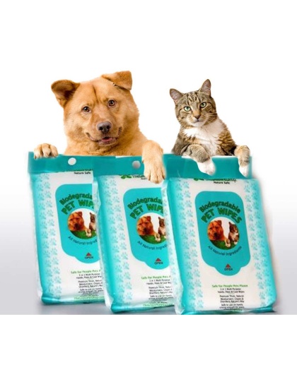 Bio-Degradable Pet Wipes - 80 CT