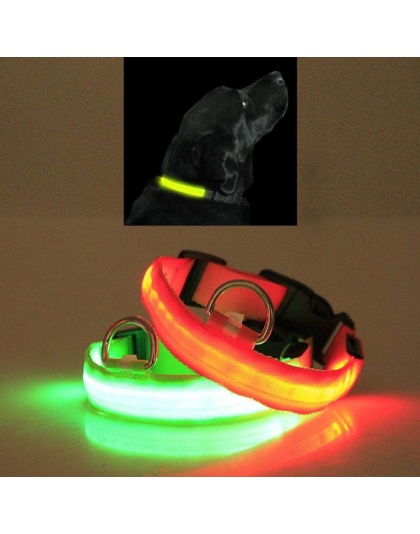 Green - LED PET Safety Halo Style Collar - Medium