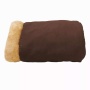 Coffee - GOOPAWS 4 in 1 Self Warming Burrow Cat Bed, Pet Hideway Sleeping Cuddle Cave - 22" x14" x10"