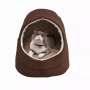 Coffee - GOOPAWS Cat Cave for Cat and Warming Burrow Cat Bed, Pet Hideway Sleeping Cuddle Cave - 18" x14" x12"