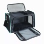 Black / Blue - GOOPAWS Soft-Sided Kennel Pet Carrier for Small Dogs, Cats, Puppy, Airline Approved Cat Carriers Dog Carrier Collapsible, Travel Handbag & Car Seat - 17" x 10" x 11.5"