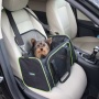 Black / Green - GOOPAWS Soft-Sided Kennel Pet Carrier for Small Dogs, Cats, Puppy, Airline Approved Cat Carriers Dog Carrier Collapsible, Travel Handbag & Car Seat - 17" x 10" x 11.5"