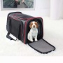 Grey / Red - GOOPAWS Soft-Sided Kennel Pet Carrier for Small Dogs, Cats, Puppy, Airline Approved Cat Carriers Dog Carrier Collapsible, Travel Handbag & Car Seat - 19" x 12" x 12"