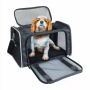 Black / Grey - GOOPAWS Soft-Sided Kennel Pet Carrier for Small Dogs, Cats, Puppy, Airline Approved Cat Carriers Dog Carrier Collapsible, Travel Handbag & Car Seat - 19" x 12" x 12"