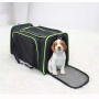 Black / Green - GOOPAWS Soft-Sided Kennel Pet Carrier for Small Dogs, Cats, Puppy, Airline Approved Cat Carriers Dog Carrier Collapsible, Travel Handbag & Car Seat - 19" x 12" x 12"