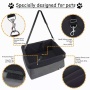 Black - JESPET & GOOPAWS Dog Booster Seats for Cars, Portable Dog Car Seat Travel Carrier with Seat Belt for 24lbs Pets - 16" L x 13" D x 9" H