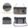 Black - JESPET & GOOPAWS Dog Booster Seats for Cars, Portable Dog Car Seat Travel Carrier with Seat Belt for 24lbs Pets - 16" L x 13" D x 9" H