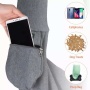 Grey - JESPET Comfy Pet Sling for Small Dog Cat, Hand Free Sling Bag Breathable Soft Knit with Front Pocket, Travel Puppy Carrying Bag, Pet Pouch. Machine Washable - 28" L x 13" H