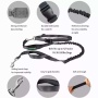 Black - JESPET Hands Free Dog Leash for Running, Walking, Hiking Jogging for Medium & Large Dogs up to 150lbs, Durable Dual Handle Waist Leash with Reflective Bungee and Adjustable Waist - 1'' x 48''