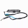 Blue - JESPET Hands Free Dog Leash for Running, Walking, Hiking Jogging for Medium & Large Dogs up to 150lbs, Durable Dual Handle Waist Leash with Reflective Bungee and Adjustable Waist - 1'' x 48''